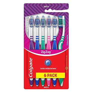 Imagem de Escova de Dente Colgate Zig Zag Antibac 6 unid, Modelo: 61023926, Cor: Multicolorido