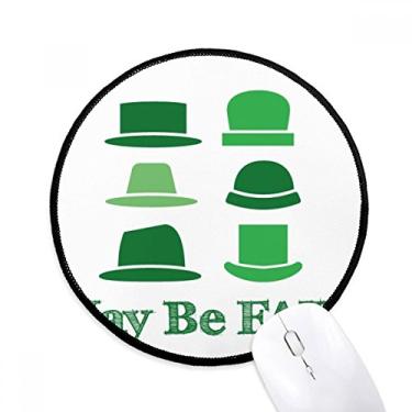 Imagem de Green Hat Chinese Joke Fate Mouse Pad Desktop Office Tapete redondo para computador