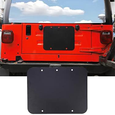 Imagem de YOCTM TJ Capa para placa de ventilação de porta traseira para Jeep Wrangler TJ 1997-2006 (Preto)