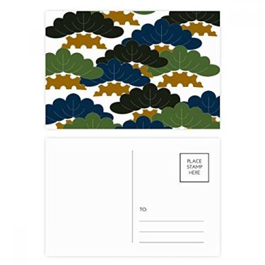 Imagem de Cartão postal com padrão abstrato tradicional de pinheiro chinês, cartão de felicitações de aniversário