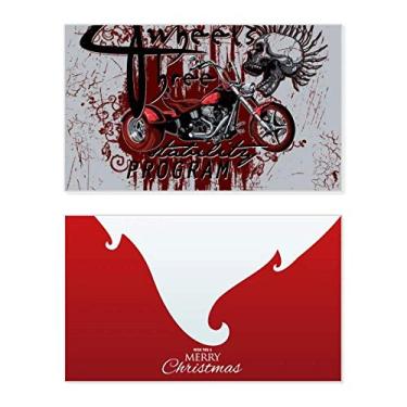 Imagem de Graffiti Street Culture Bloody Skeleton Motor Holiday Holiday Merry Christmas Congrats Card Christmas Letter Message