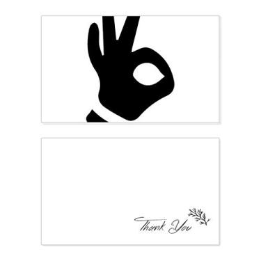 Imagem de OK Gesture contorno padrão cartão de agradecimento, papel de aniversário, agradecimento de casamento