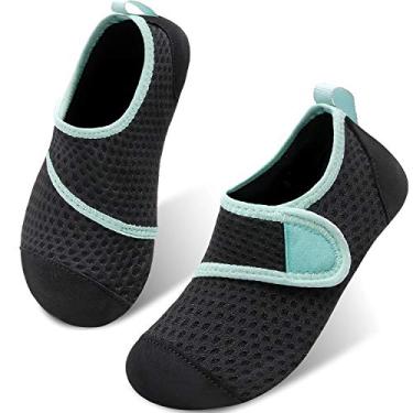 Imagem de Centipede Demon Meias aquáticas infantis para atividades ao ar livre, secagem rápida, para esportes, praia, piscina, surfe, Preto/Verde, 31-32