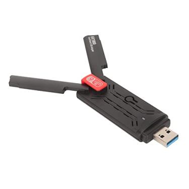 Imagem de Adaptador WiFi USB, Adaptador de Rede Sem Fio USB 3.0 Com Antena Dupla de Alto Ganho de 3dBi, Dongle WiFi de Banda Dupla para Telefones Celulares, Tablets, Laptops, PC de Mesa