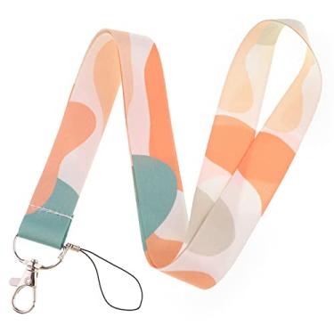 Imagem de Alça de pescoço com estampa colorida para cartão de identificação Alças para celular Porta-crachá DIY Corda pendurada Acessórios para pescoço, 8