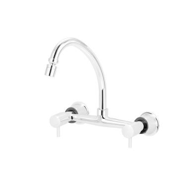 Imagem de Torneira Misturador Cozinha Parede Arejador Articulado 1/4V.