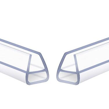 Imagem de Fita de vedação de porta de vidro tipo U de 2 metros de silicone para banheira chuveiro tira de vento plugue de corrente de ar para escritório varanda porta e janela fita de vedação (6 mm)