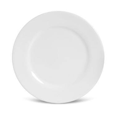 Imagem de CONJUNTO C/ 6 PRATOS DE SOBREMESA FLAT BRANCO Ø 20,5 cm