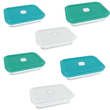 Imagem de Kit 6 Pote Marinex Vidro Facilita Vap 750ml Nadir Retangular