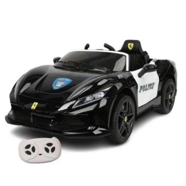 Imagem de Mini Carro Elétrico Infantil Polícia 12V Bang Toys Com Controle Remoto