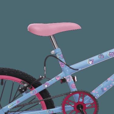 Imagem de Bicicleta Infantil Aro 20 Feminina Colli Jully Azul Com Rosa
