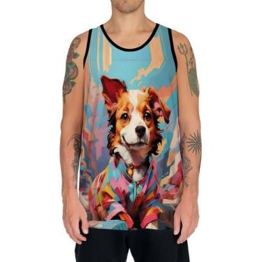 Imagem de Camiseta Regata Tshirt Cachorro Pop Art Realismo Cão Hd 1 - Enjoy Shop