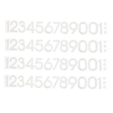 Imagem de VILLFUL 40 Unidades adesivos digitais números de caixa de correio reflexivos decoração branca chapéu strass vestidos suprimentos domésticos apliques de roupas vestuário produtos para o lar