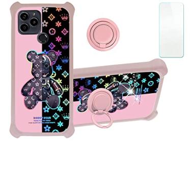 Imagem de jioeuinly Capa fina para smartphone 5 crianças Pinwheel compatível com Blu G91s capa de celular [com protetor de tela de vidro temperado][PC rígido + silicone macio][luz refletida colorida] IMDF-JXX