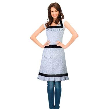 Imagem de Avental de Cozinha Vizapi 70X75Cm Rodado Tradicional Multicolorido Com Bolso