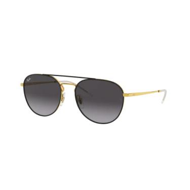 Imagem de Óculos de Sol Ray-Ban 0RB3589 90548G Tam 55 / Preto/Ouro - Lentes Cinza Gradiente