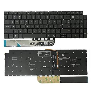 Imagem de Teclado Huasheng Suda para laptop EUA com substituição retroiluminada para Dell Ins-piron 15 3511 3515 5510 5515 7510 16 7610/Latitude 3520