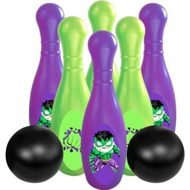 Imagem de Jogo de Boliche Bolichão de Brinquedo com 8 Peças Huk Jogo Infantil