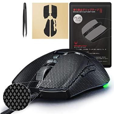 Imagem de HOTLINEGAMES Fita antiderrapante para mouse 2.0 Plus, resistente ao suor, corte para ajustar, fácil de aplicar, compatível com skins de mouse Razer Viper Mini ultraleve, preto