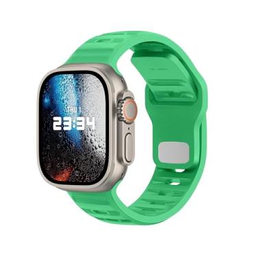 Imagem de DONEGANI Pulseira esportiva de silicone verde veneno UC1 para Apple Watch SE Ultra 2 de 40 mm, 44 mm, 46 mm, 42 mm, 45 mm, 41 mm, 38 mm, 49 mm, séries 10, 9, 8, 7, 6, 5, 4, 3