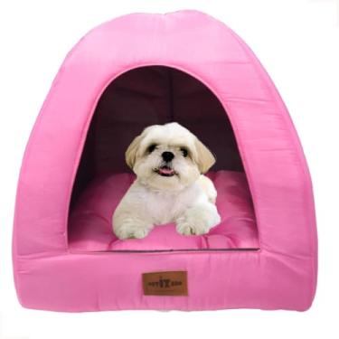 Imagem de Toca 2 Em 1 Com Almofada Cachorro E Gato Pet Caminha Iglu (Rosa)