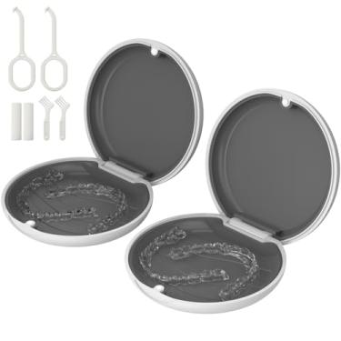 Imagem de HEMILAB Pacote com 2 Capas Retentoras Finas, Compatível com Invisalign, Branca