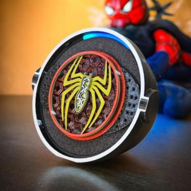 Imagem de Suporte Alexa Echo POP Heróis - Pikapool, Deadpool, Wolverine, Superman, Homem Aranha, DC, Marvel - Presente, decoração criativa, música, som, stand de mesa Amazon