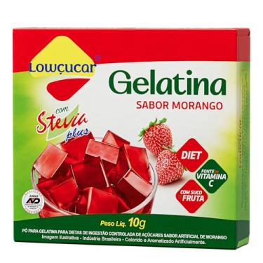 Imagem de Lowcucar Gelatina Plus Com Stevia Morango 10G