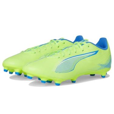 Imagem de PUMA Tênis masculino Ultra 5 Play firme, chuteiras artificiais de futebol, Fizzy Apple-puma White-bluemazing, 42
