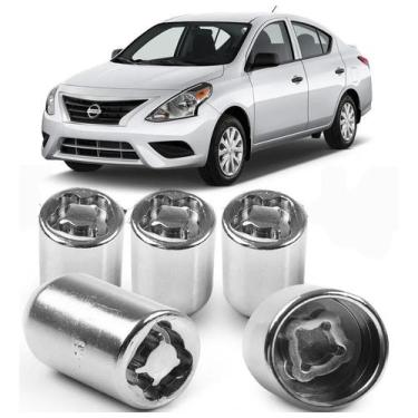 Imagem de Kit Parafuso Porca Antifurto 40CRA Roda Versa - Todos - RODAFUSO/RAY-X