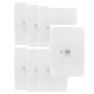 Imagem de 8un Tomada Para Antena De Tv Cabo Coaxial Com Placa Evidence FAME