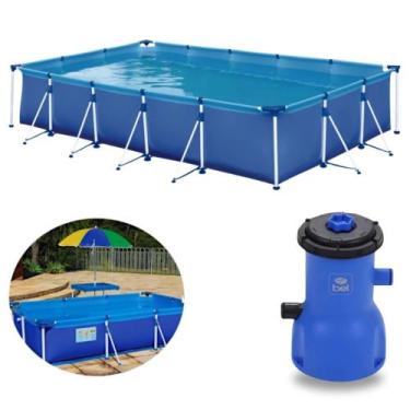 Imagem de Piscina Retangular 5000 L Premium Mor + Filtro 220V Vazao 3028 L/H  Ki