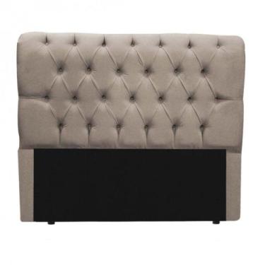 Imagem de Cabeceira King Size Suede Bege 193cm Estofada Capitone Madrid para cam