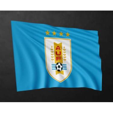 Imagem de Bandeira Seleção Time Futebol Uruguai Copa 90x150cm - PRESENTE-BRINDE