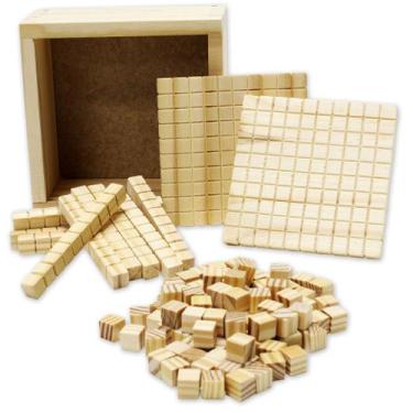 Imagem de Material Dourado 111 Peças Em Madeira - Material Escolar - Reichel