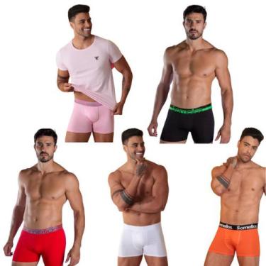 Imagem de 01 Cueca Box Boxer  Adulto Microfibra Original Com Forro 100% Algodão 