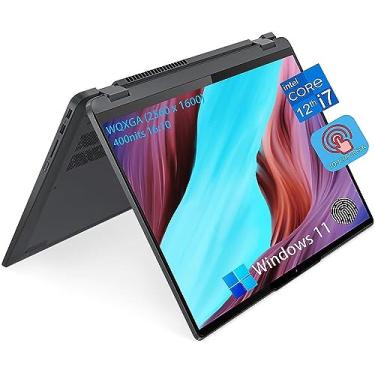 Imagem de Notebook Lenovo IdeaPad Flex 5 2 em 1 2023, tela sensível ao toque WQXGA de 16 polegadas 2,5 K, processador Intel Core i7-1255U, RAM DDR4 de 16 GB, SSD SSD de 2 TB, gráficos Intel Iris Xe, webcam,