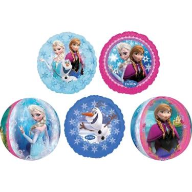 Imagem de Anagram Frozen Elsa Anna and Olaf 5pc Birthday Party Supplies Balloon Bouquet Decorations