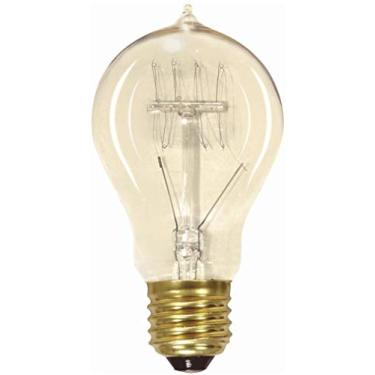Imagem de Satco Lâmpada incandescente S2419 240 lúmens A19 base média branca macia 2700 K vintage com design de bobina quádrupla, regulável