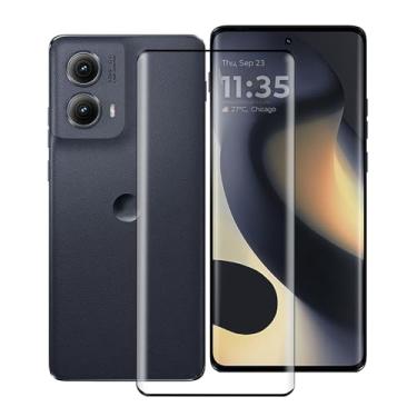 Imagem de KJYFOANI Película protetora de vidro temperado para Motorola Edge 2024, [1 unidade] [dureza 9H] [livre de bolhas] Película protetora de vidro temperado para Motorola Edge 2024 de 6,60 polegadas.