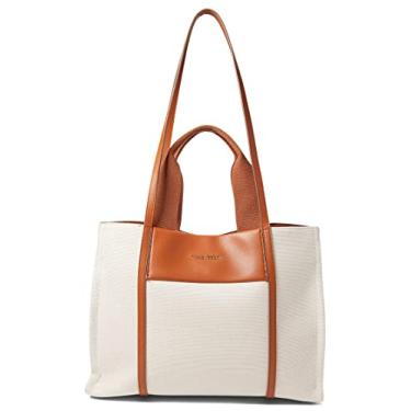 Imagem de Anne Klein Bolsa de lona de cor média bloqueada, Bronzeado - creme/sela, One Size