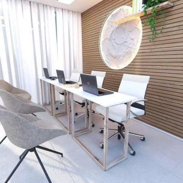 Imagem de Mesa Pc Gamer Escrivaninha Escritorio Madeira Rustica - Technox