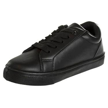 Imagem de French Toast Tênis unissex infantil para meninos e meninas, atlético, casual, uniforme escolar, mocassim Oxford de lona, Preto - 2, 15