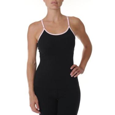 Imagem de Beyond Yoga Supplex Camisola de dois tons (preto/rosa pálido, médio)