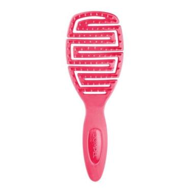 Imagem de Escova para cabelo maya cor rosa dompel