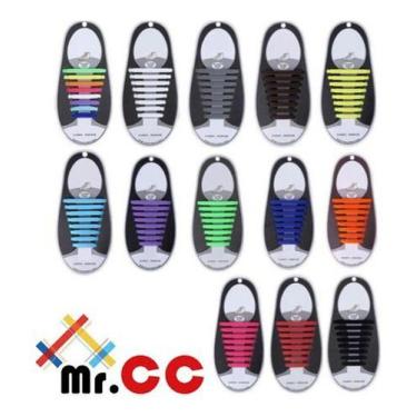 Imagem de 6 Pares Cadarço D Silicone Elástico Adulto16pçs Cada Atacado - oem, 33