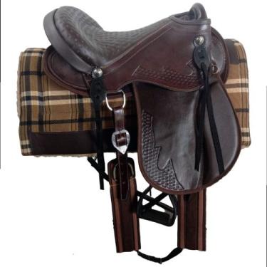 Imagem de Sela Australiana Para Passeio 15 Polegadas De Couro Direto da Fábrica 
