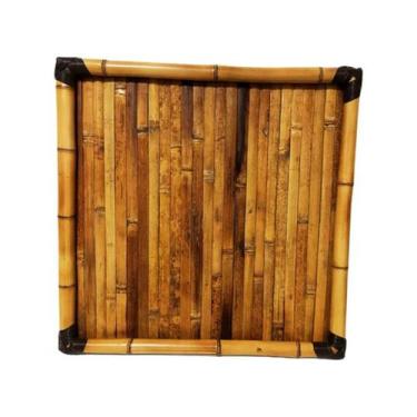 Imagem de Painel de Bambu com moldura 75x75cm - NC Caieiras