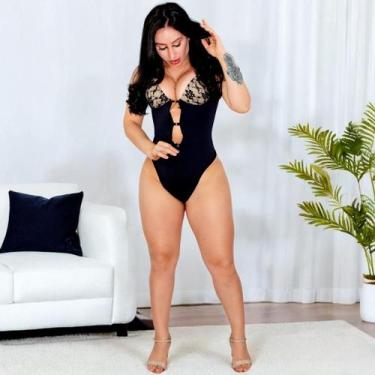 Imagem de Body Modelador Tecido Duplo Com Bojo Rendado Feminino - Fanáticos Por 