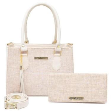 Imagem de Bolsa Feminina Media com Carteira e Alça Transversal - Andriani Bolsas